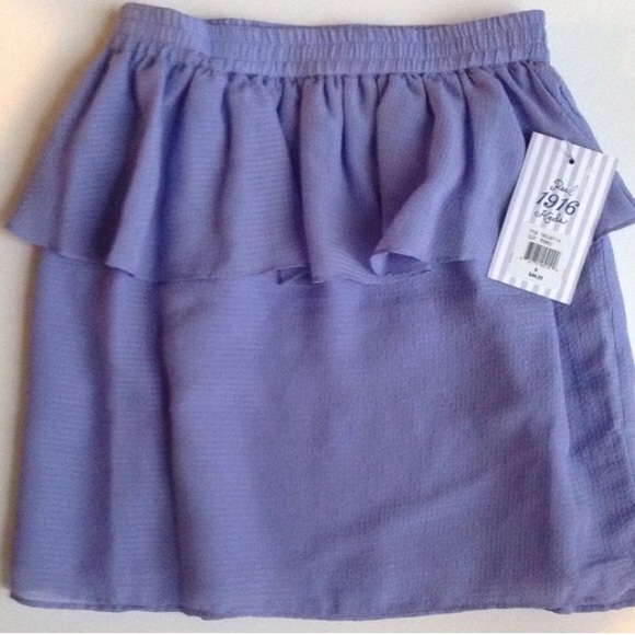 NEW pastel lavender peplum keds skirt