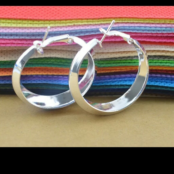 Sterling silver hoops