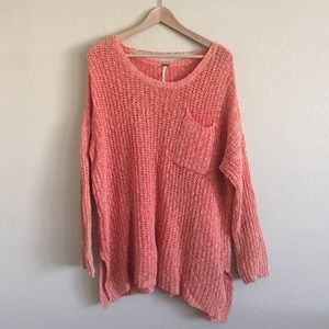 Free People Coral Sweater
