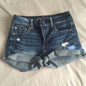 American eagle super stretch ripped shorts