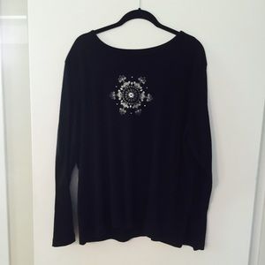 Black long sleeve t shirt size 3x
