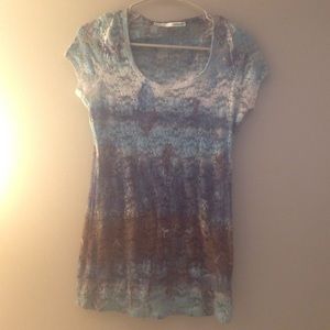 Tye-dyed sheer lace t-shirt from Maurices