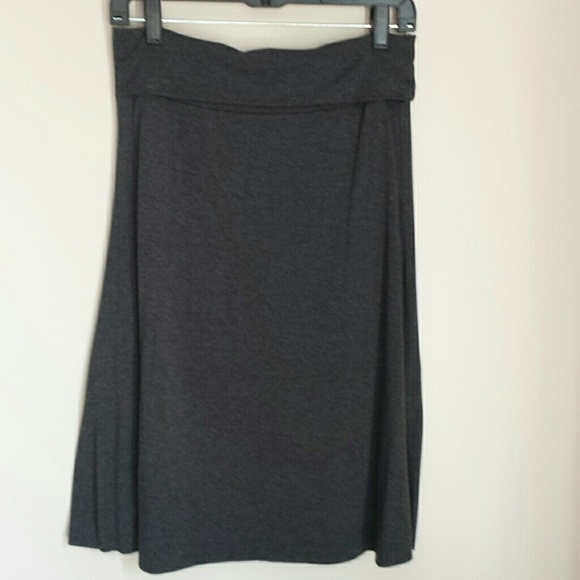 Dresses & Skirts - DNLA charcoal flared skirt, never worn, SOFT!