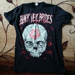 Guys large Black Veil Brides skull logo T-shirt