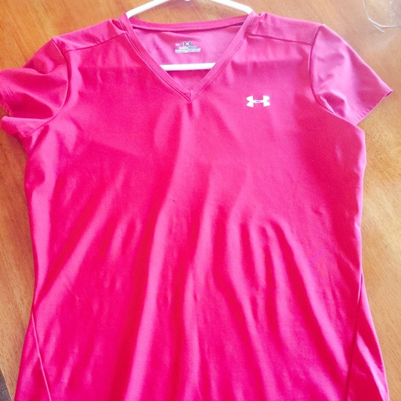 Red Under Armour shirt