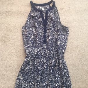 Old Navy navy blue paisley maxi dress size S