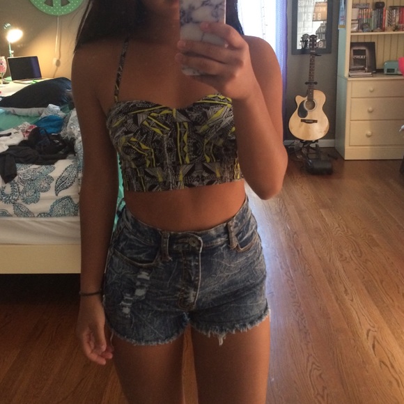 Aztec Print Crop top. Got at wetseal.