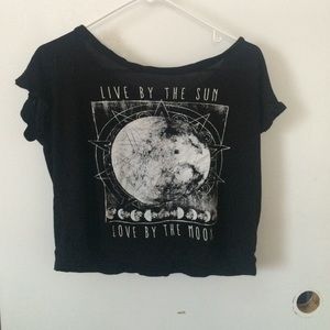 Off the shoulder moon shirt