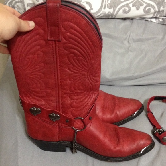 Red cowboy boots