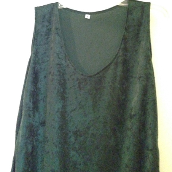 Forest green velvet dress
