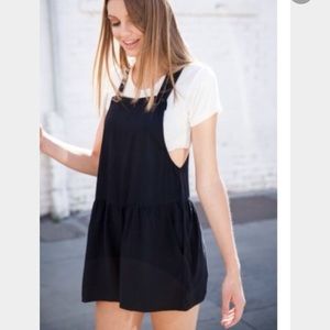 Black Brandy Melville overall shorts