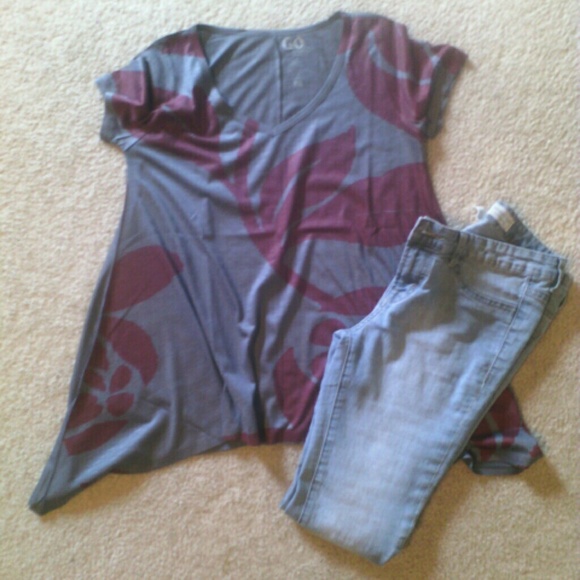 🆕Go Couture Sharkbite Tunic Tee - Picture 3 of 4