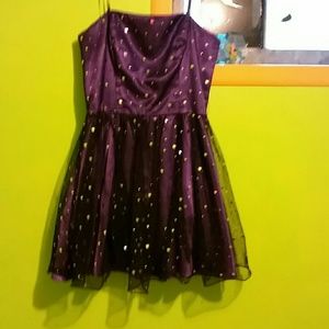 Sequined purple party dree