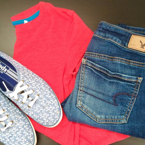 Red Crew neck shirt