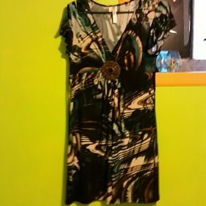 Short multi pattern dress