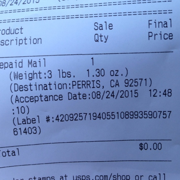 Proof of shipment for @amaris_isabella