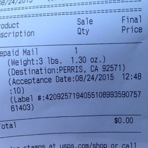 Proof of shipment for @amaris_isabella