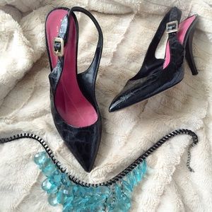 Kate Spade Crocodile Sling Backs