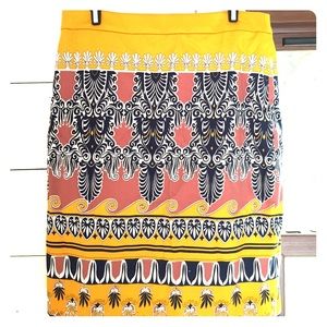 Jcrew pattern pencil skirt