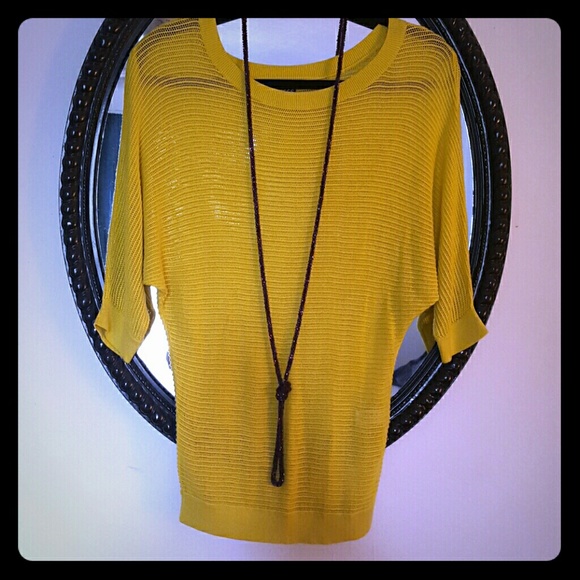 Express Yellow knit sweater