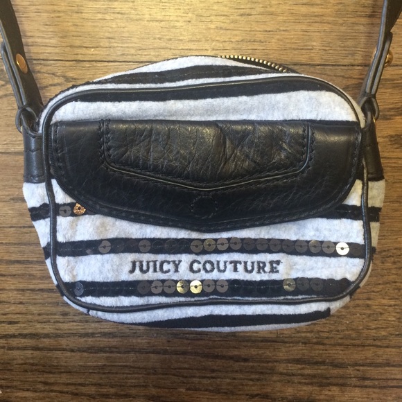 Juicy couture mini black and grey soft bag
