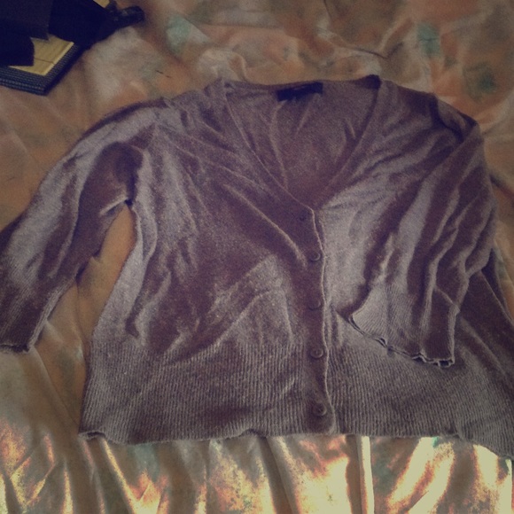Super soft 1990's inspired heather grey cardigan