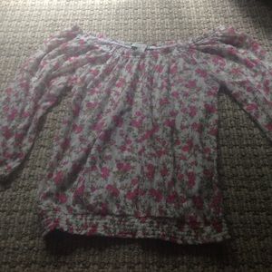 Floral lace shirt