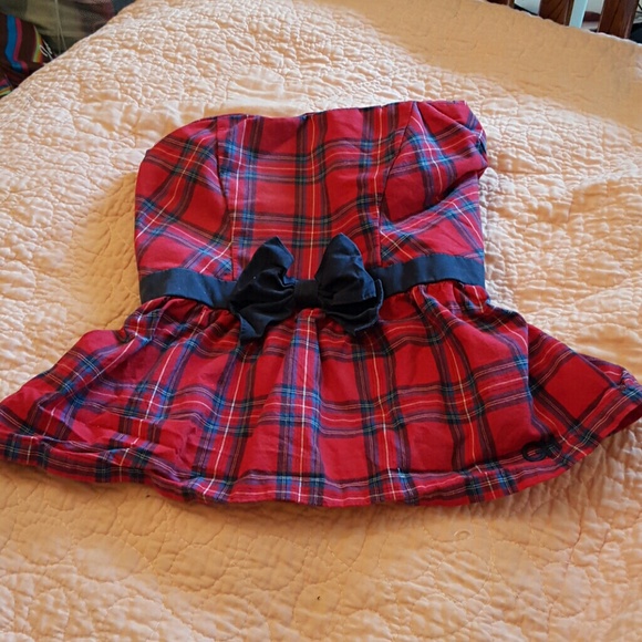 Red plaid super cute corset like top
