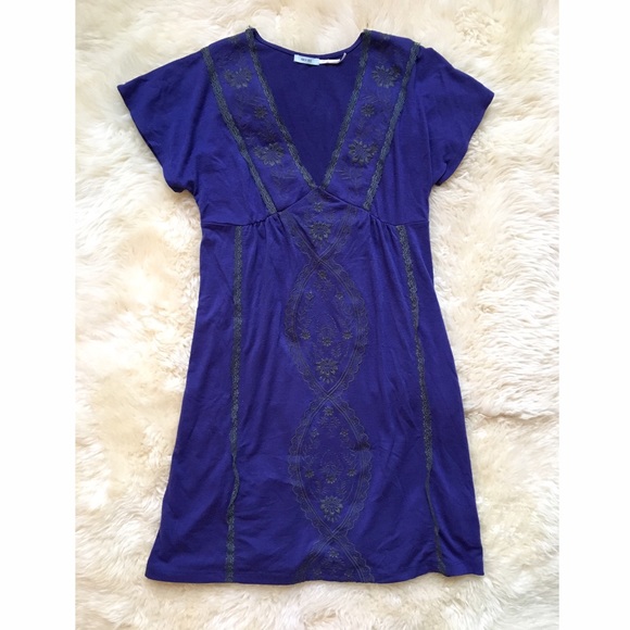 Urban Outfitters Purple Embroidery Dress - Picture 2 of 3