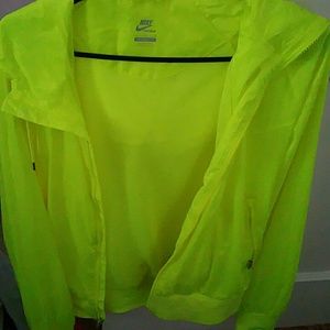 Neon yellow Nike windbreaker
