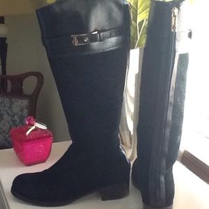 Tory Burch Black Riding Boots.