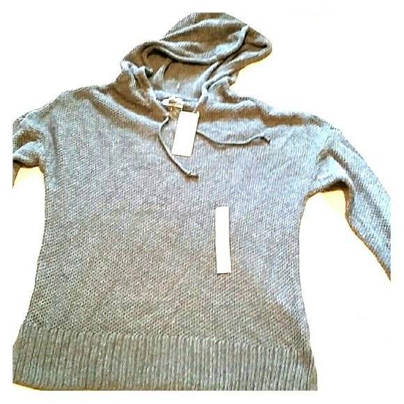 Dove grey knit hoodie