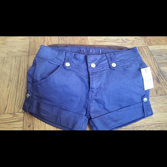 Purple  cuffed shorts