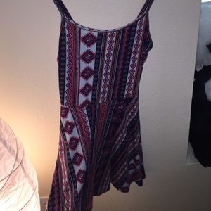 Aztec pattern skater dress
