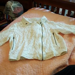 Wet seal lace cropped jacket
