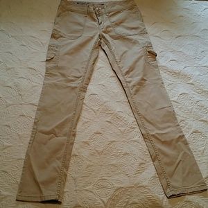 Skinny khakis, maybe worn once