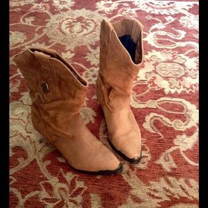 Vintage 100% Leather Cowboy Boots Made in Brazil