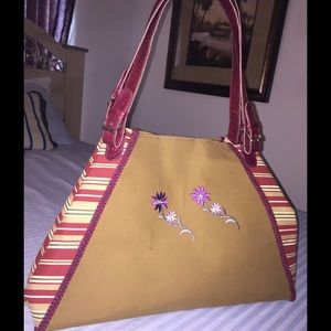 Hand made fabric tote bag