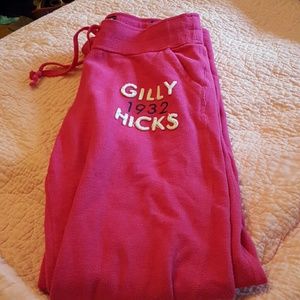Pink Gilly Hicks sweatpants