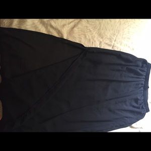 Black sheer maxi skirt