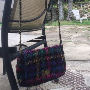 Houndstooth Print Purse