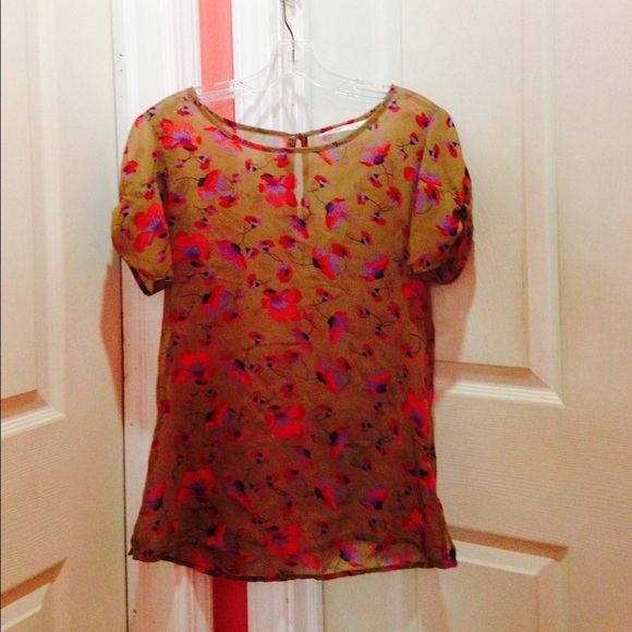 Floral sheer top