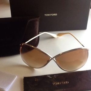 Tom Ford Sunglasses TF 130 MIRANDA Beige Gold