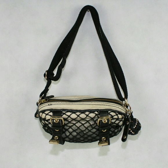 JUICY COUTURE BEIGE & BLACK CROSS BOYS BAG