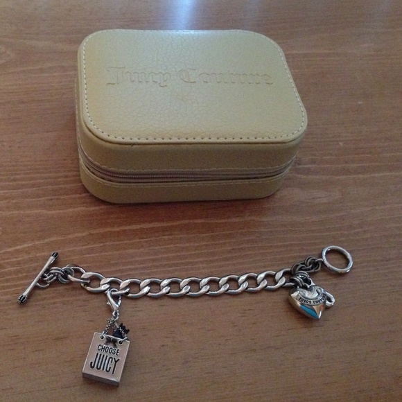 Sliver juicy charm bracelet with box! NWOT
