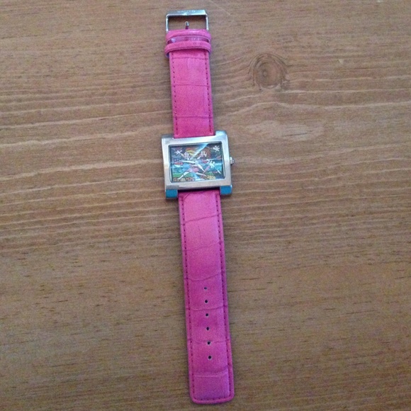 Pink leather Britto watch