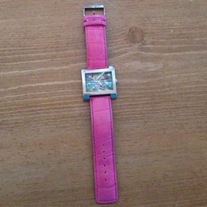 Pink leather Britto watch