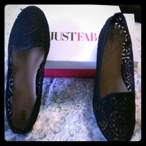 Lace slip on flats