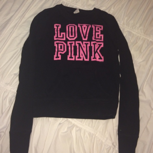 love pink crewneck sweatshirt