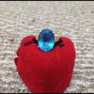 Blue diamond ring